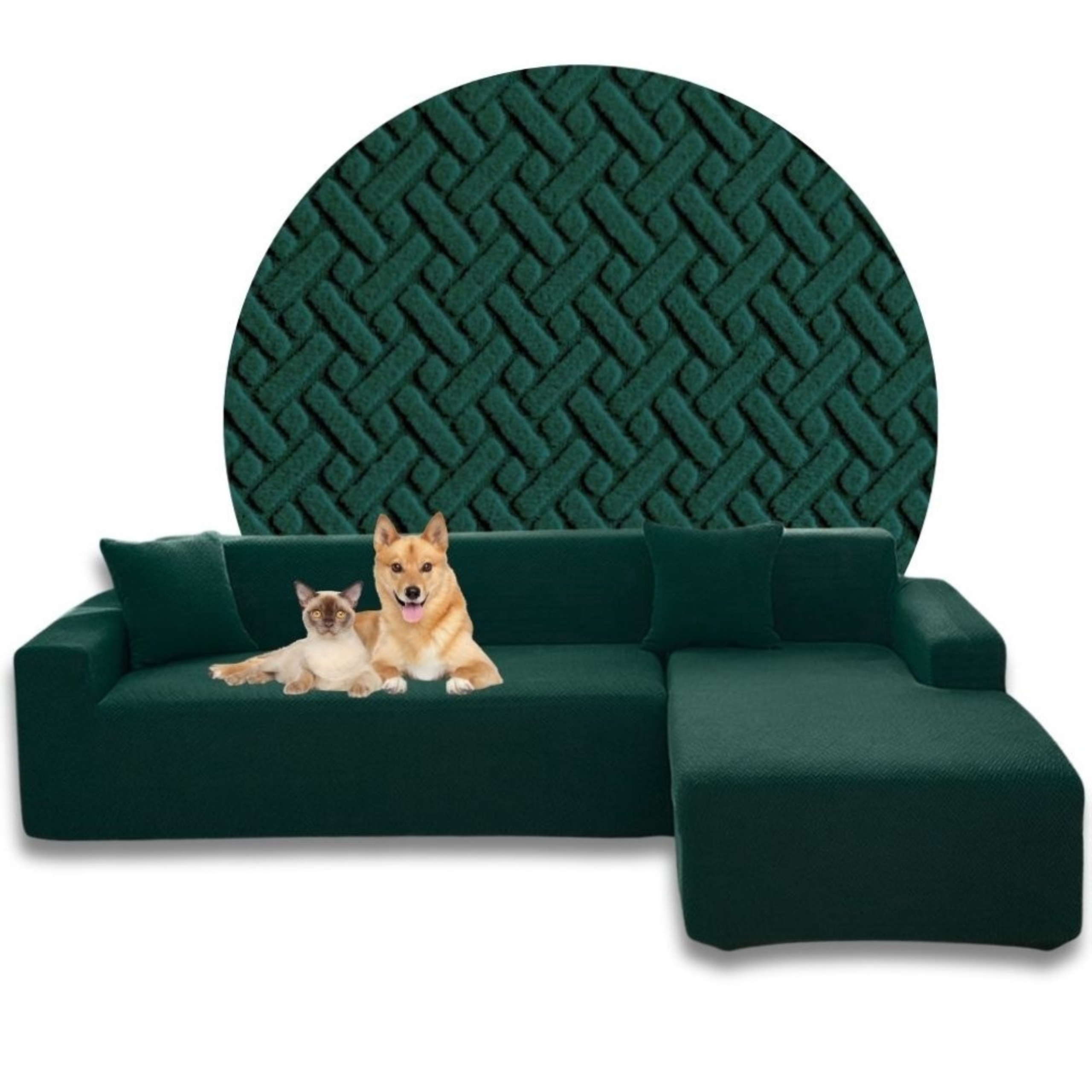 POKROWIEC NA NAROŻNIK KANAPĘ SOFĘ ŻAKARD JODEŁKA