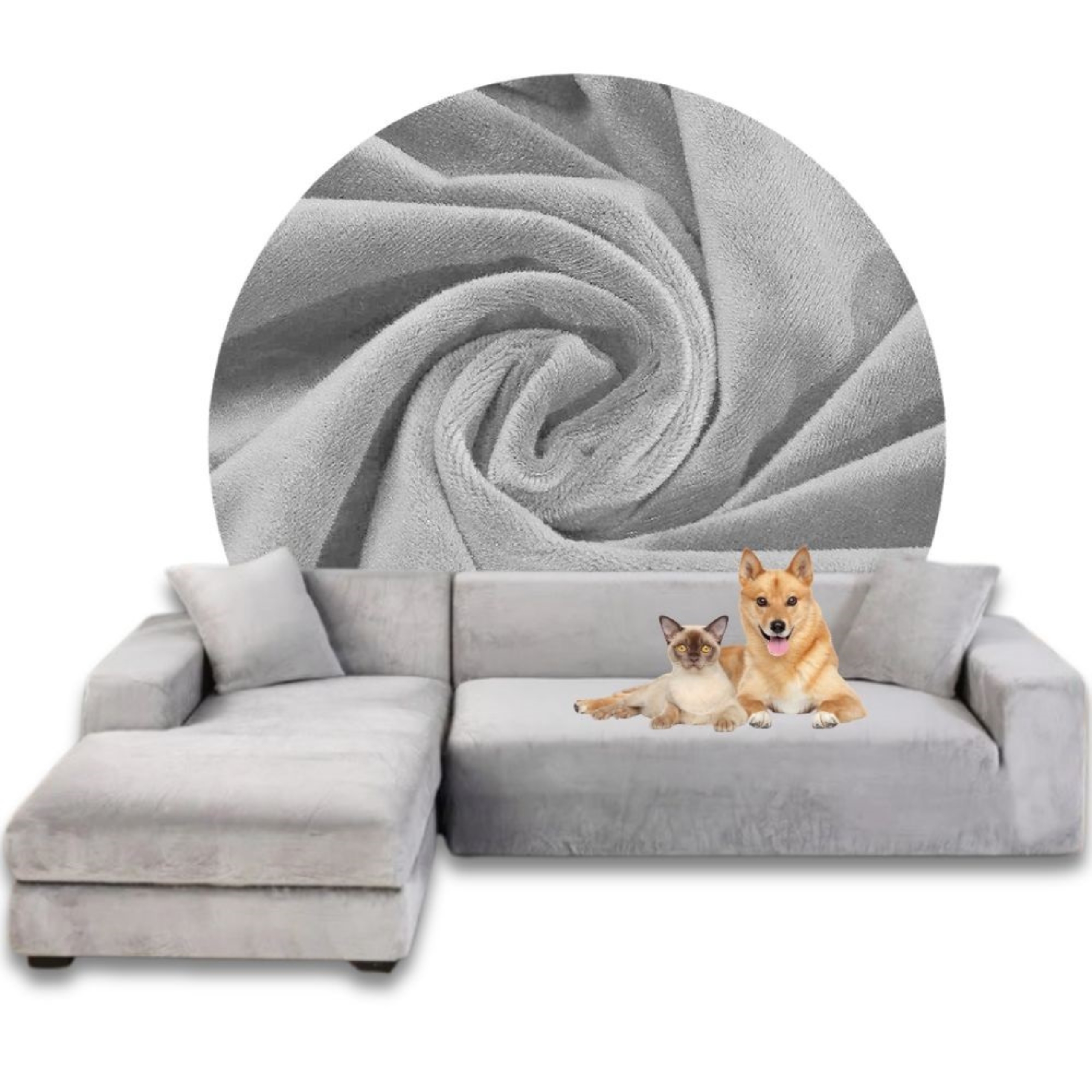 POKROWIEC NA NAROŻNIK KANAPĘ SOFĘ WELUR PREMIUM