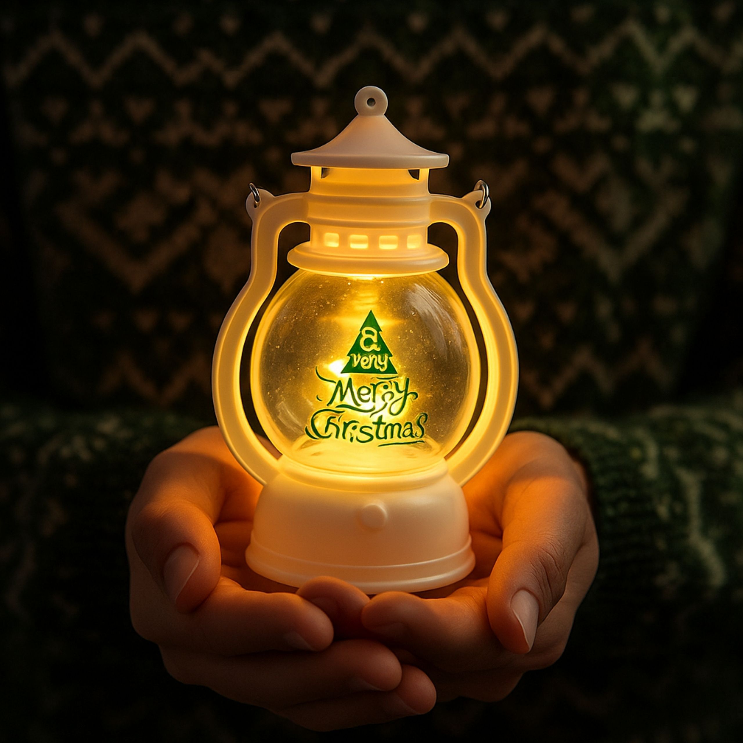 LAMPION LED 12,6 CM MERRY CHRISTMAS OZDOBA