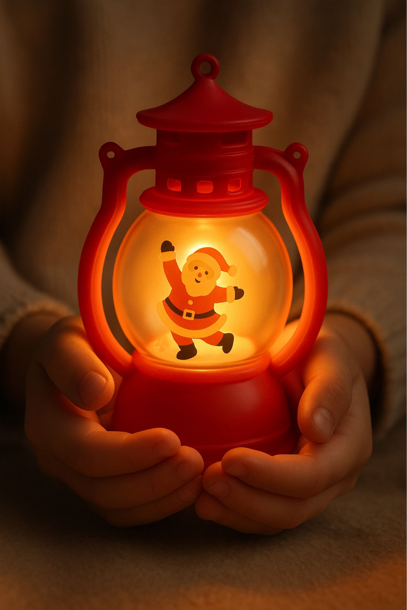 LAMPION LED 12,6 CM ŚWIĘTY MIKOŁAJ DEKORACJA