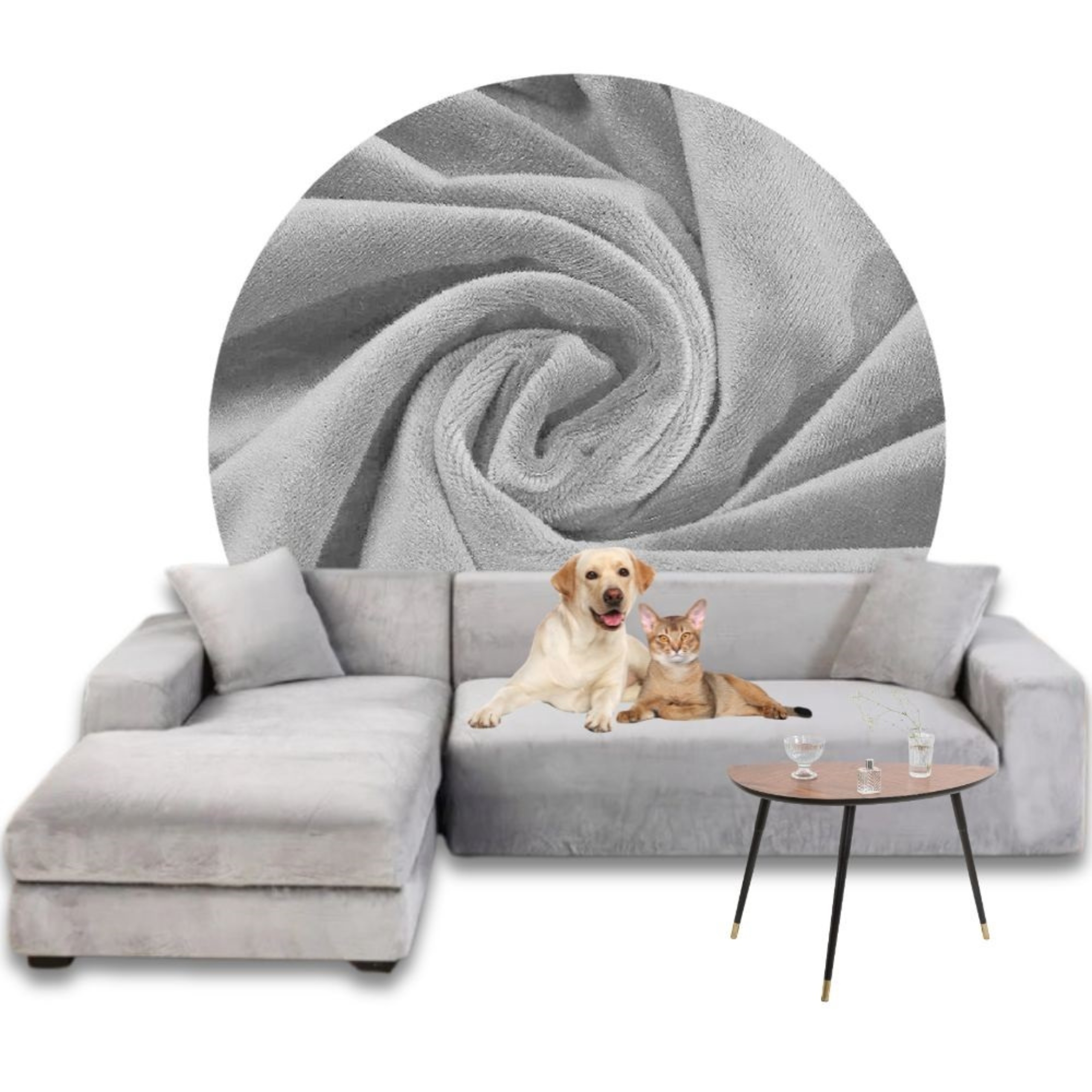 POKROWIEC NA NAROŻNIK KANAPĘ SOFĘ WELUR PREMIUM