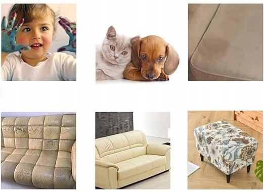 POKROWIEC NA PODNÓŻEK PUF ELASTYCZNY WZÓR RETRO