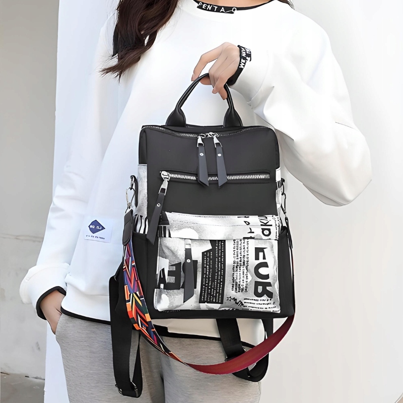 PLECAK DAMSKI MIEJSKI TOREBKA PLECACZEK CZARNY 2W1