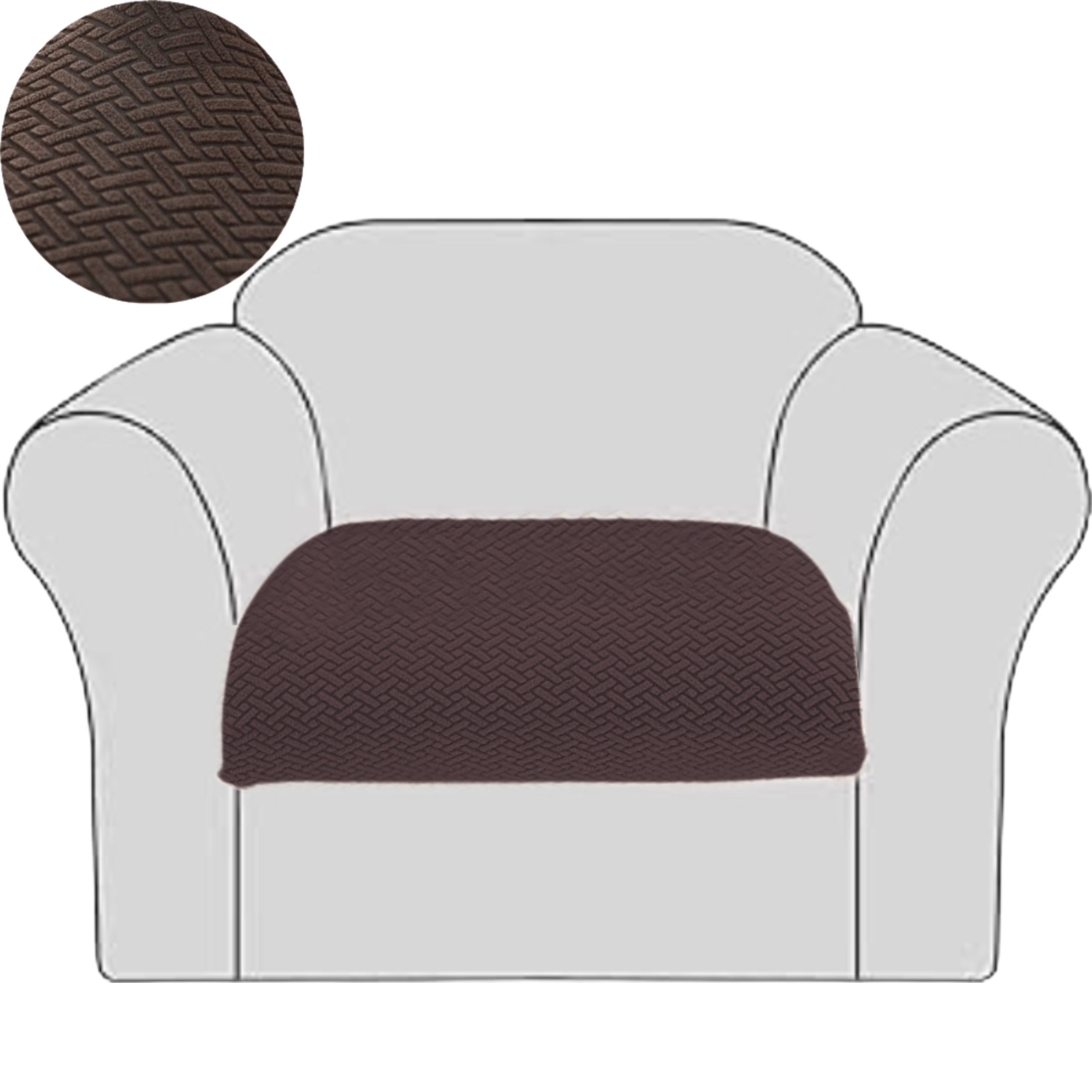 POKROWIEC NA SOFĘ SIEDZISKO OPARCIE JODEŁKA BRĄZ