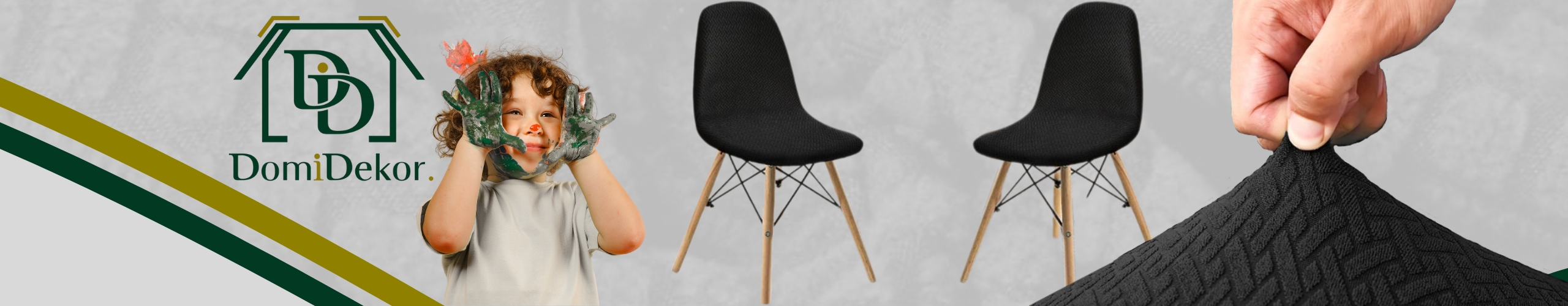 POKROWIEC NA KRZESŁO SKANDYNAWSKIE JODEŁKA ŻAKARD