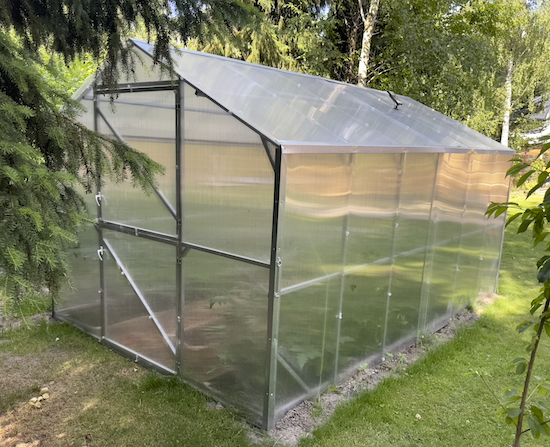 Szklarnia z poliwęglanu DOMEK 2,5x12 m profil 25x25 poliwęglan 6mm