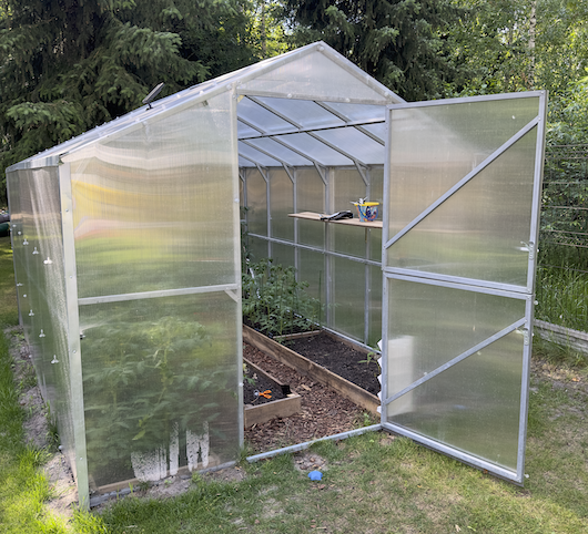 Szklarnia z poliwęglanu DOMEK 2,5x12 m profil 25x25 poliwęglan 6mm