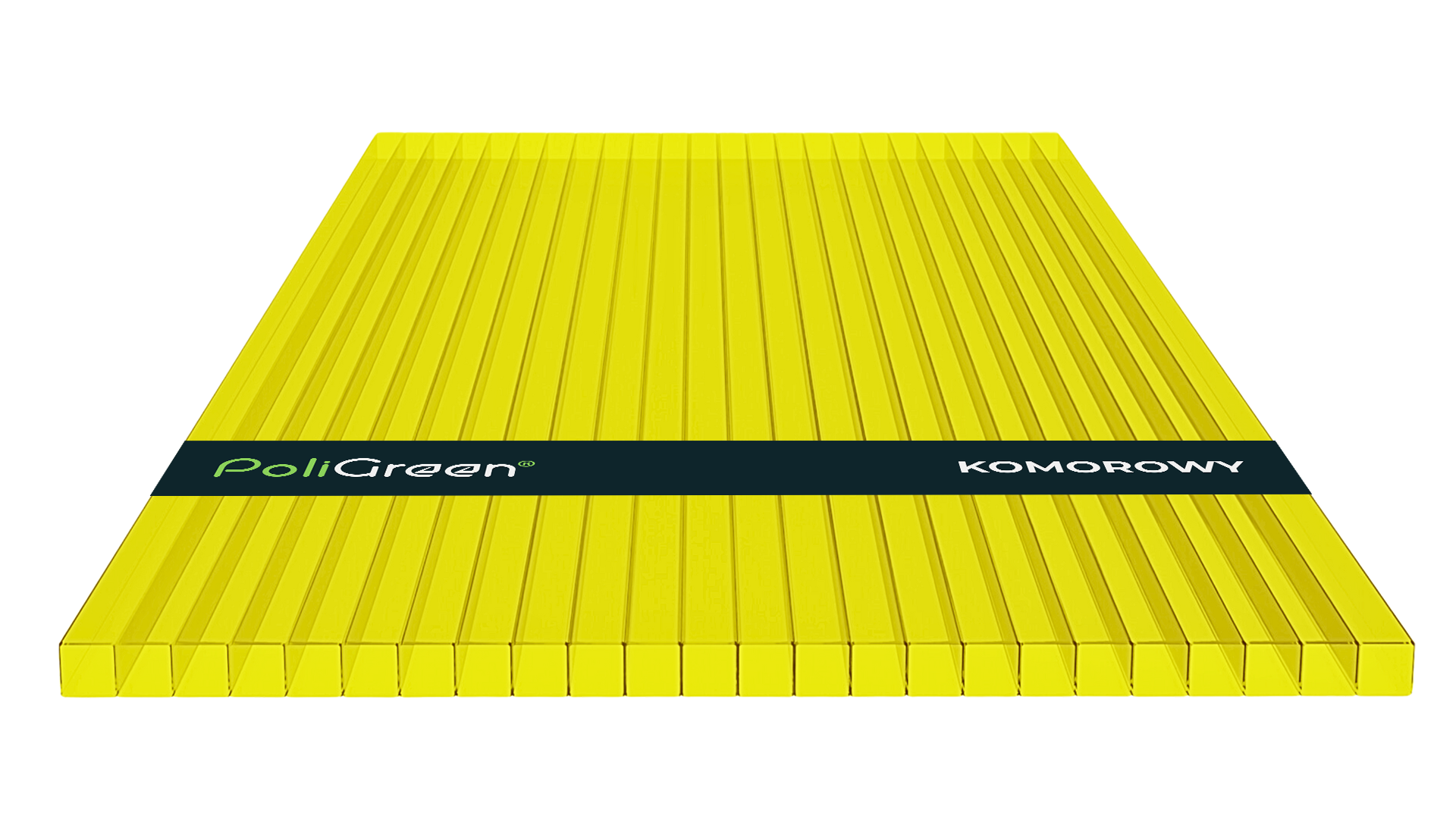 Poliwęglan komorowy 4000x2100, żółty 10 mm na wymiar