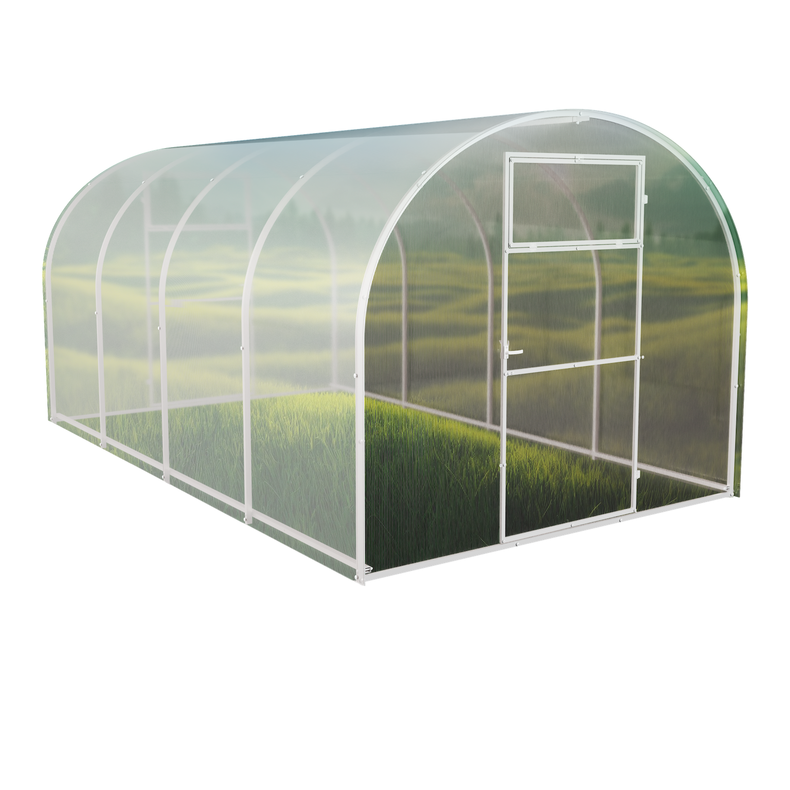 Szklarnia z poliwęglanu Tunel ogrodowy 2,4x10 m profile 20x20 poliwęglan 6mm.