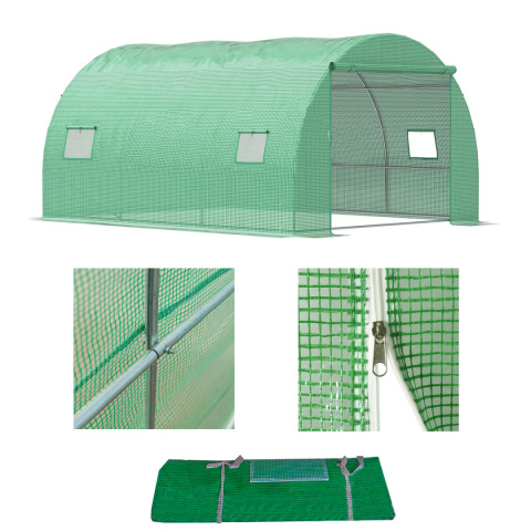 Tunel foliowy 10m2 ogrodowy szklarnia folia 4x2,5m TF04G ZIELONY TF04G-4X2,5-GREEN