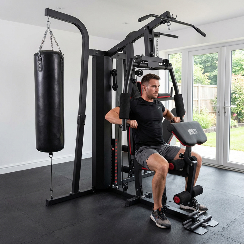 ATLAS DO ĆWICZEŃ WIELOSTANOWISKOWY TRENINGOWY SIŁOWNIA DOMOWA LS02 90KG