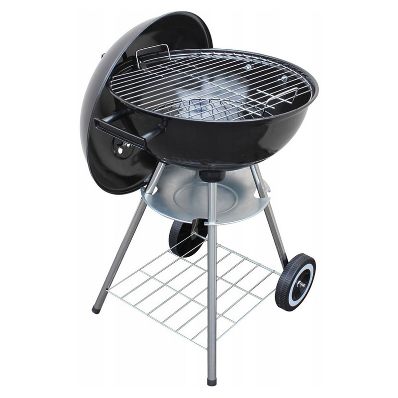 GRILL OGRODOWY WĘGLOWY Z POKRYWĄ OKRĄGŁY VL16 CZARNY VL16-BLACK