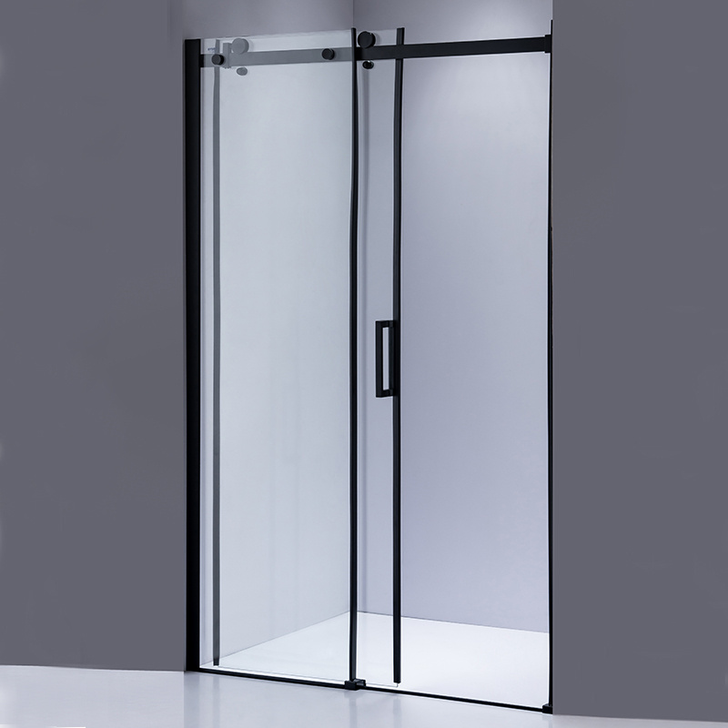 DRZWI PRYSZNICOWE SH03G CZARNE 145-150 CM 8 MM SH03G-BL-150