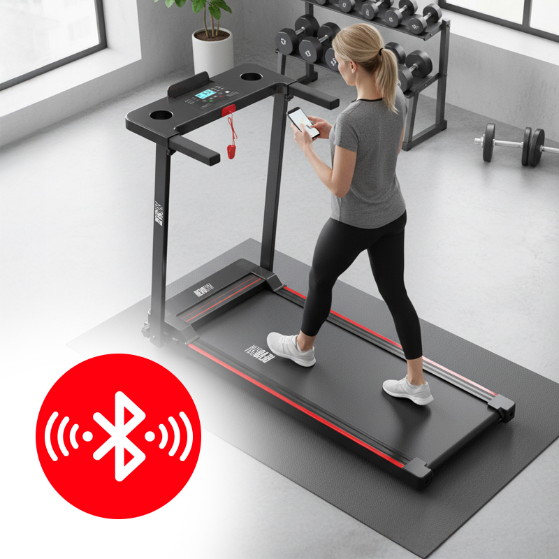 BIEŻNIA ELEKTRYCZNA TRENINGOWA SKŁADANA DOMOWA RUN 1-12 KM/H 120 KG 230 V BLUETOOTH