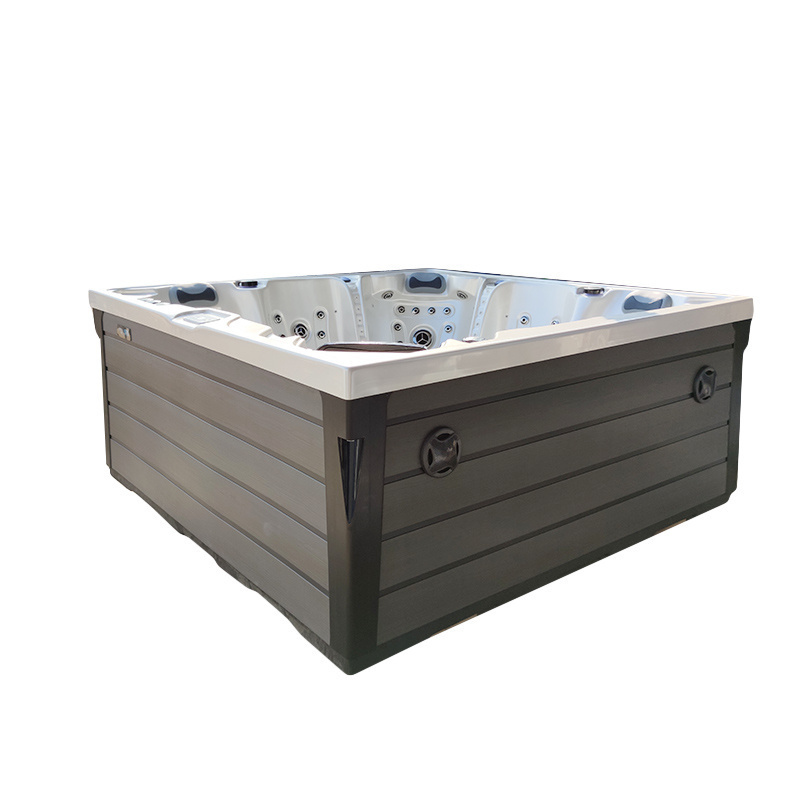 JACUZZI OGRODOWE WANNA SPA340 BIAŁA PERŁA OBUDOWA SZARA 220x220 CM SPA340-2452