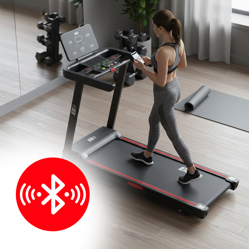 BIEŻNIA ELEKTRYCZNA TRENINGOWA DOMOWA RUN-1 1-16 KM/H 140 KG 230 V BLUETOOTH