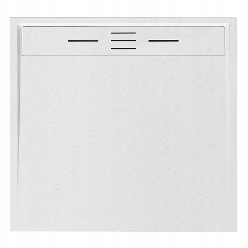 BRODZIK PRYSZNICOWY KAMIENNY KWADRATOWY SLIM DEKO BIAŁY 100x100 CM DEKO-WH-100