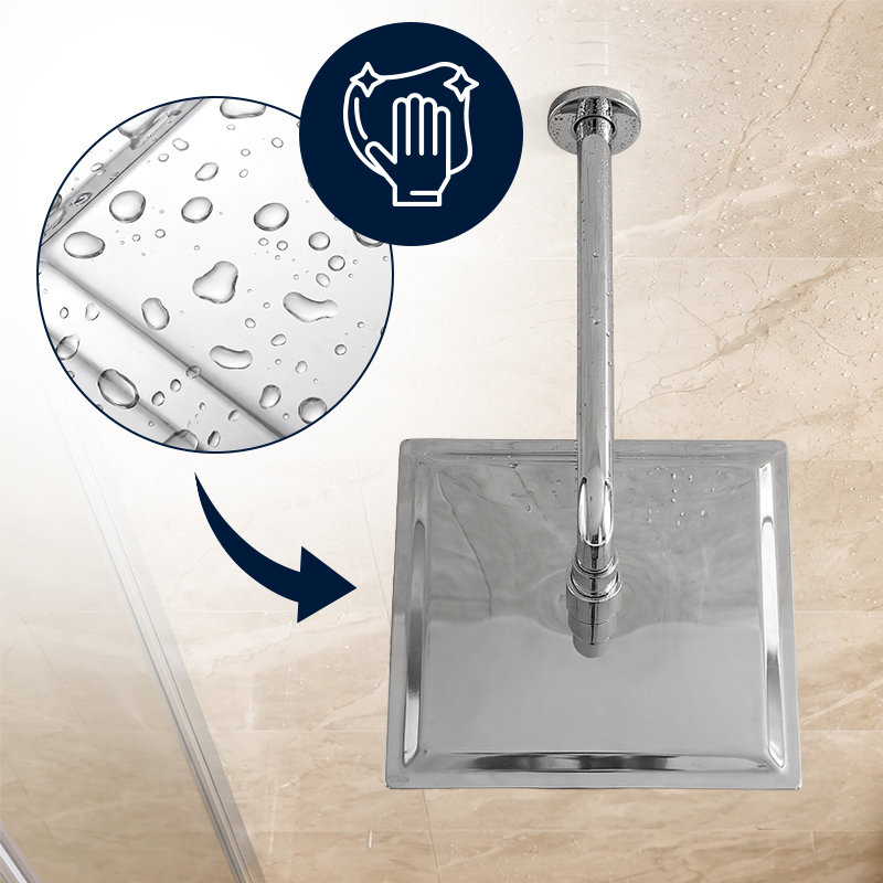 DESZCZOWNICA SLIM KWADRATOWA CHROM 20x20 CM DES-PR-1-CH-20
