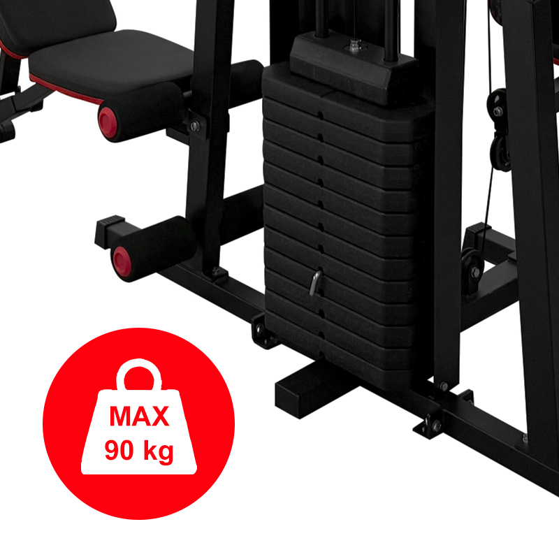 ATLAS DO ĆWICZEŃ WIELOSTANOWISKOWY TRENINGOWY SIŁOWNIA DOMOWA LS02 90KG