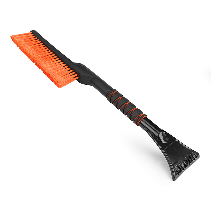 SZCZOTKA SKROBACZKA DO SAMOCHODU 2W1 DRAX CZARNO/POMARAŃCZOWA 56 CM DRAX