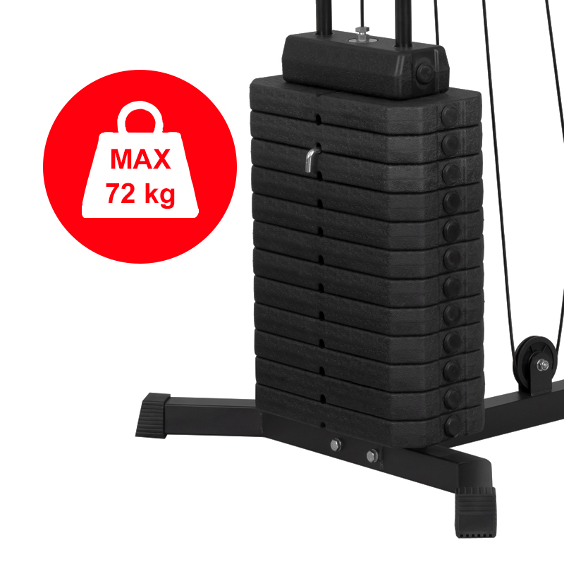 ATLAS DO ĆWICZEŃ  WIELOFUNKCYJNY TRENINGOWY SIŁOWNIA DOMOWA LS04 72KG LS04