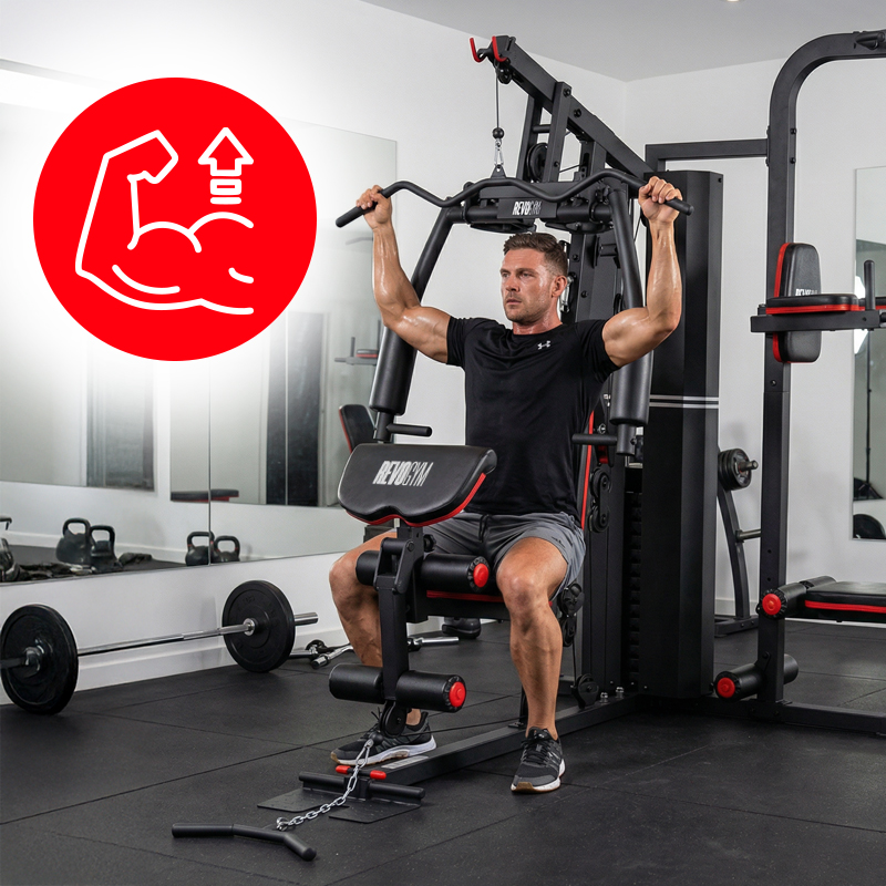ATLAS DO ĆWICZEŃ WIELOSTANOWISKOWY TRENINGOWY SIŁOWNIA DOMOWA LS09 90KG LS09