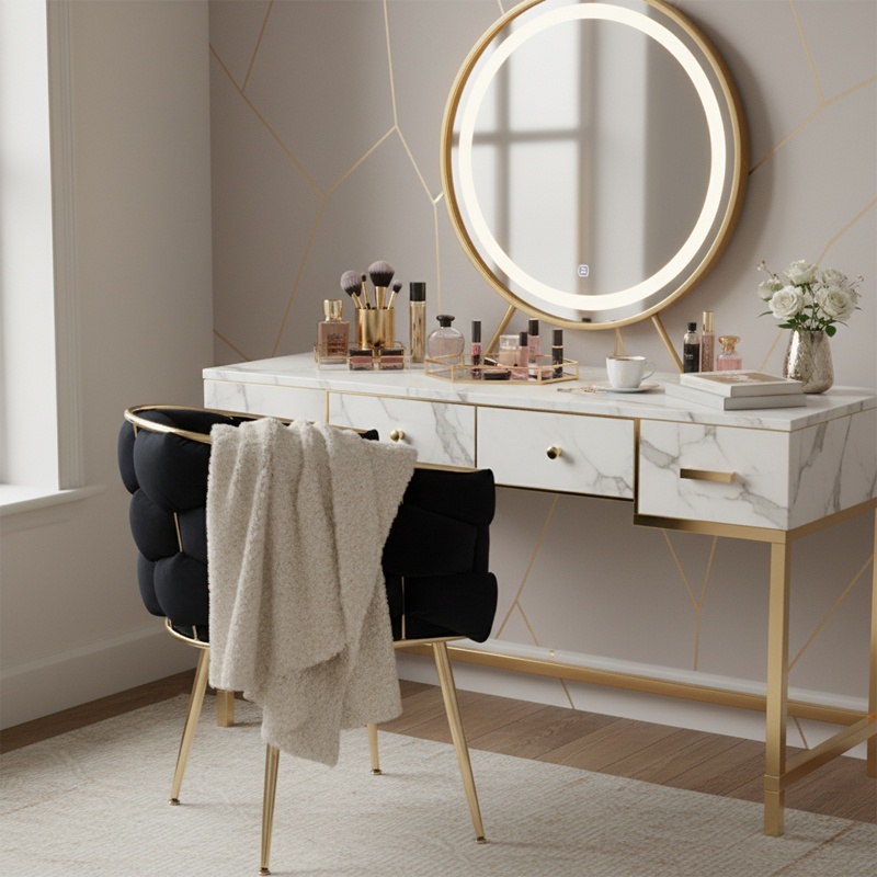 FOTEL KRZESŁO PLECIONE WELUROWE TAPICEROWANE BORNEO GLAMOUR CZARNY NOGI ZŁOTE BORNEO-BL-GL