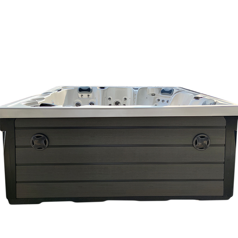 JACUZZI OGRODOWE WANNA SPA340 BIAŁA PERŁA OBUDOWA SZARA 220x220 CM SPA340-2452
