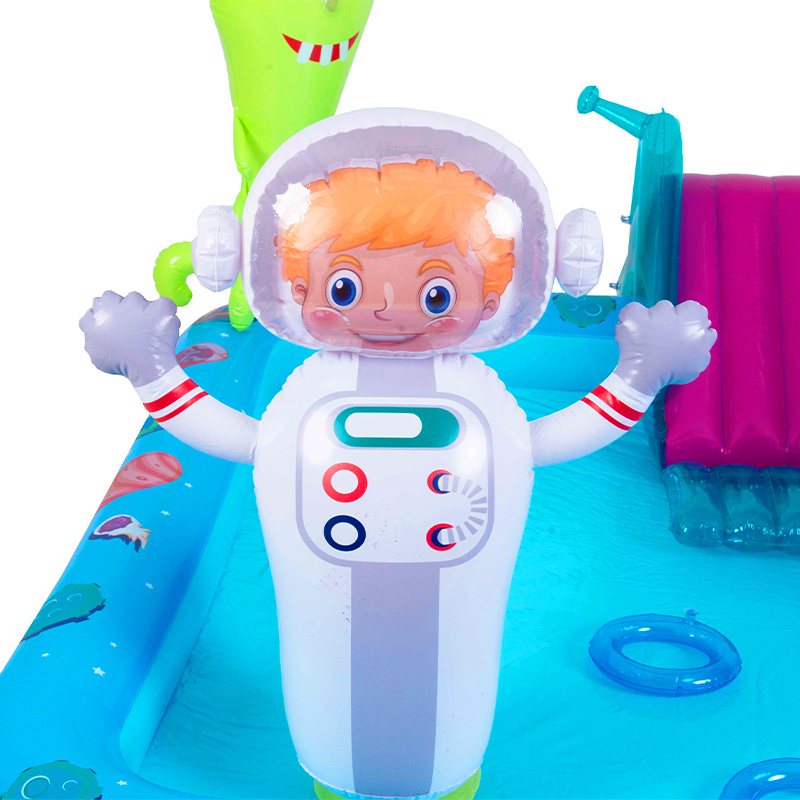 BASEN MATA DMUCHANA POMPOWANA DLA DZIECI SPACE ZJEŻDŻALNIA 240x200 SPACE