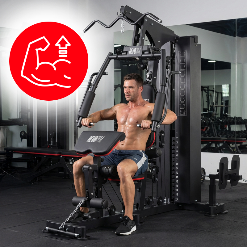 ATLAS DO ĆWICZEŃ WIELOSTANOWISKOWY TRENINGOWY SIŁOWNIA DOMOWA LS05 90KG LS05