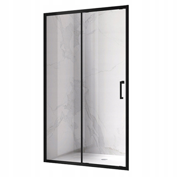 DRZWI PRYSZNICOWE KZ14E CZARNE 135-140 CM 6 MM KZ14E-BL-140