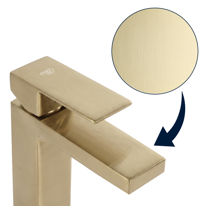 BATERIA ŁAZIENKOWA UMYWALKOWA F211-GL-BR ZŁOTA SZCZOTKOWANA