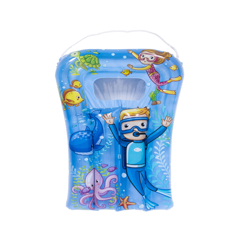 MATERAC DMUCHANY POMPOWANY DO PŁYWANIA DLA DZIECI PLAŻOWY NEMO-BLUE 72x47 NEMO-BLUE