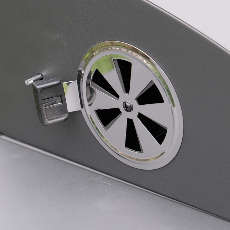 GRILL OGRODOWY WĘGLOWY Z POKRYWĄ I PÓŁKAMI VL14 SZARY VL14-GREY