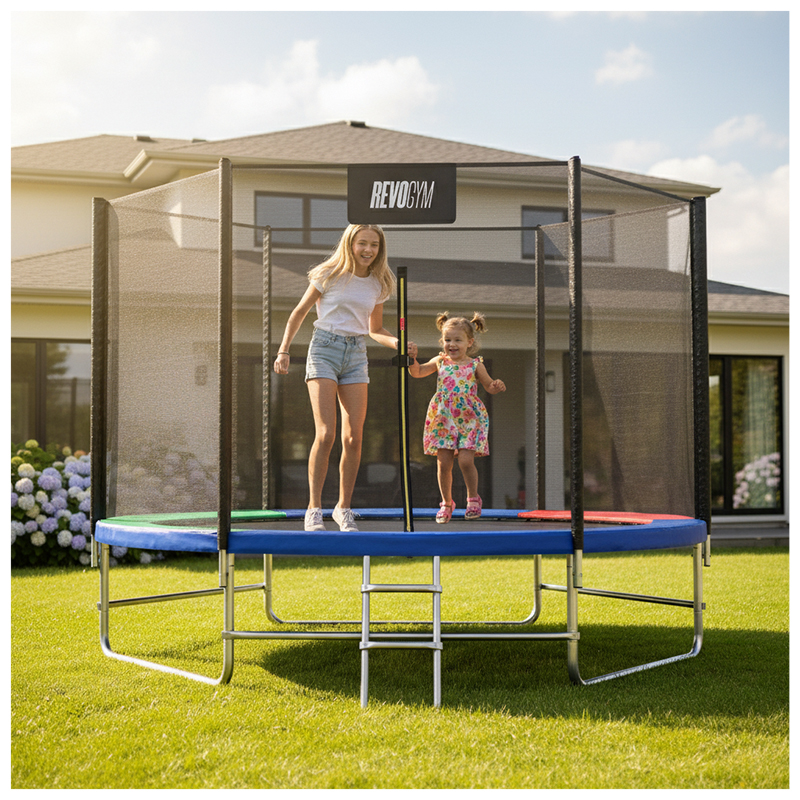 TRAMPOLINA OGRODOWA DLA DZIECI SKY 10FT WIELOKOLOROWA 305 CM
