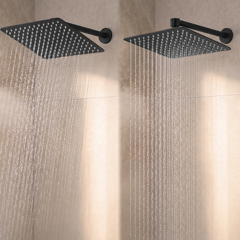 DESZCZOWNICA SLIM KWADRATOWA CZARNA 30x30 CM DES-PR-1-BL-30