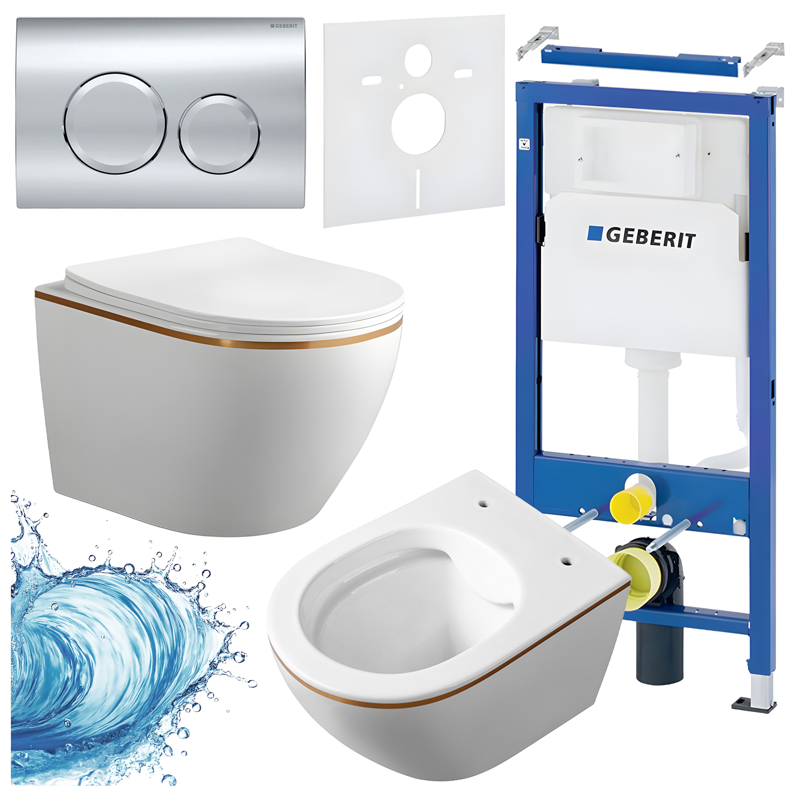 Sisseehitatud WC-poti komplekt HYD3335
