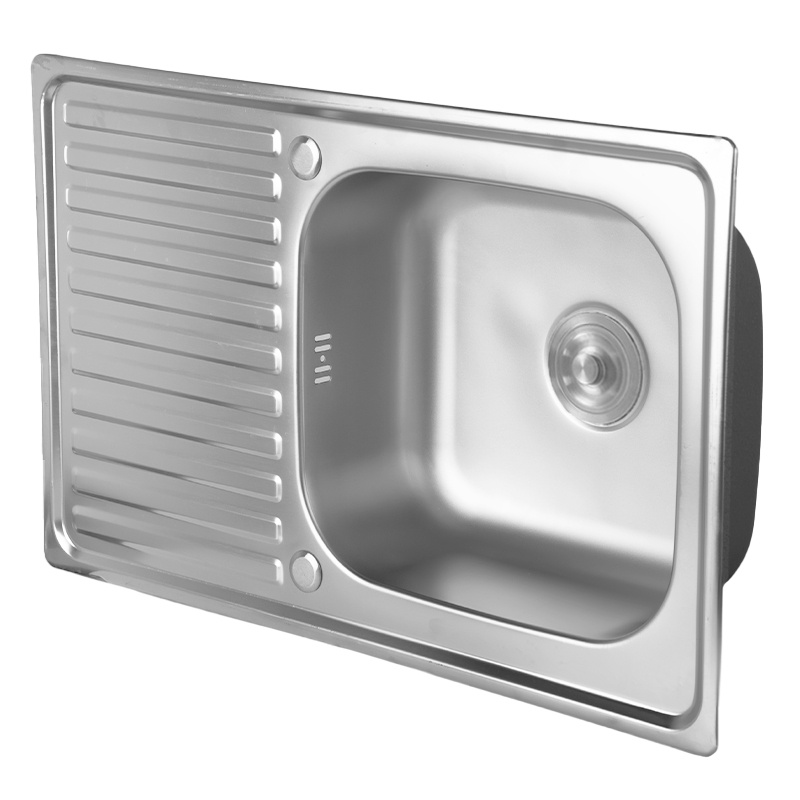 ZLEWOZMYWAK JEDNOKOMOROWY STALOWY 80x50 CM INOX ZLEW KUCHENNY HAKON 2 GATUNEK ZES-HAKON-CH-80X50