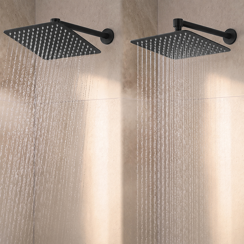 DESZCZOWNICA SLIM KWADRATOWA CZARNA 25x25 CM DES-PR-1-BL-25