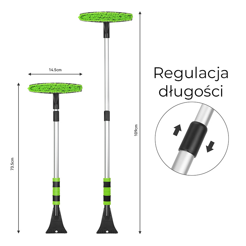 SZCZOTKA SKROBACZKA DO SAMOCHODU 2W1 TELESKOPOWA REGULOWANA VENOM VENOM