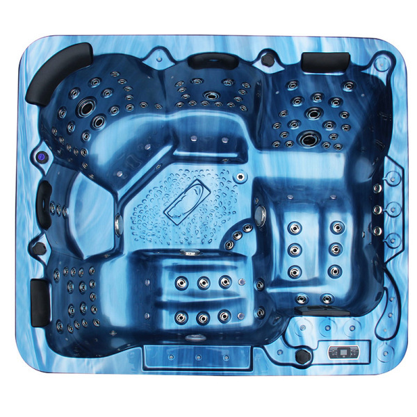 JACUZZI OGRODOWE WANNA SPA508 NIEBIESKA FALA OBUDOWA ANTRACYT 215x190 CM SPA508-3317