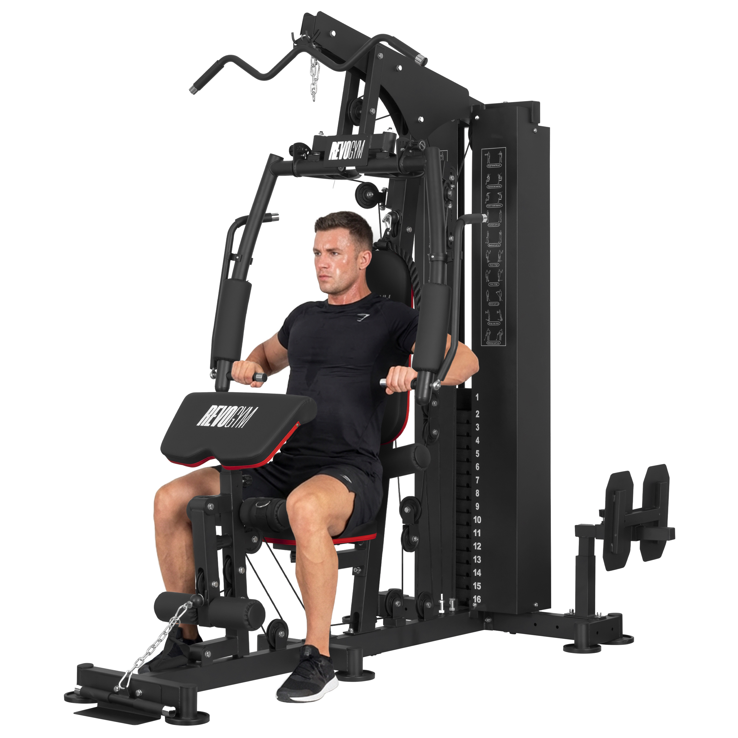 ATLAS DO ĆWICZEŃ WIELOSTANOWISKOWY TRENINGOWY SIŁOWNIA DOMOWA LS05 90KG LS05