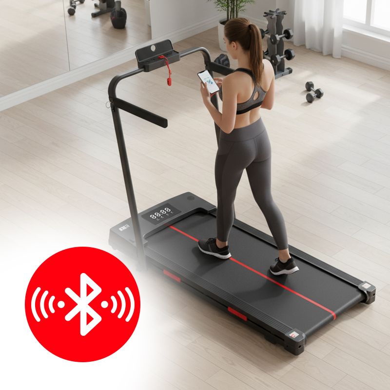 BIEŻNIA ELEKTRYCZNA TRENINGOWA DOMOWA RUN 1-12 KM/H 120 KG 230 V BLUETOOTH