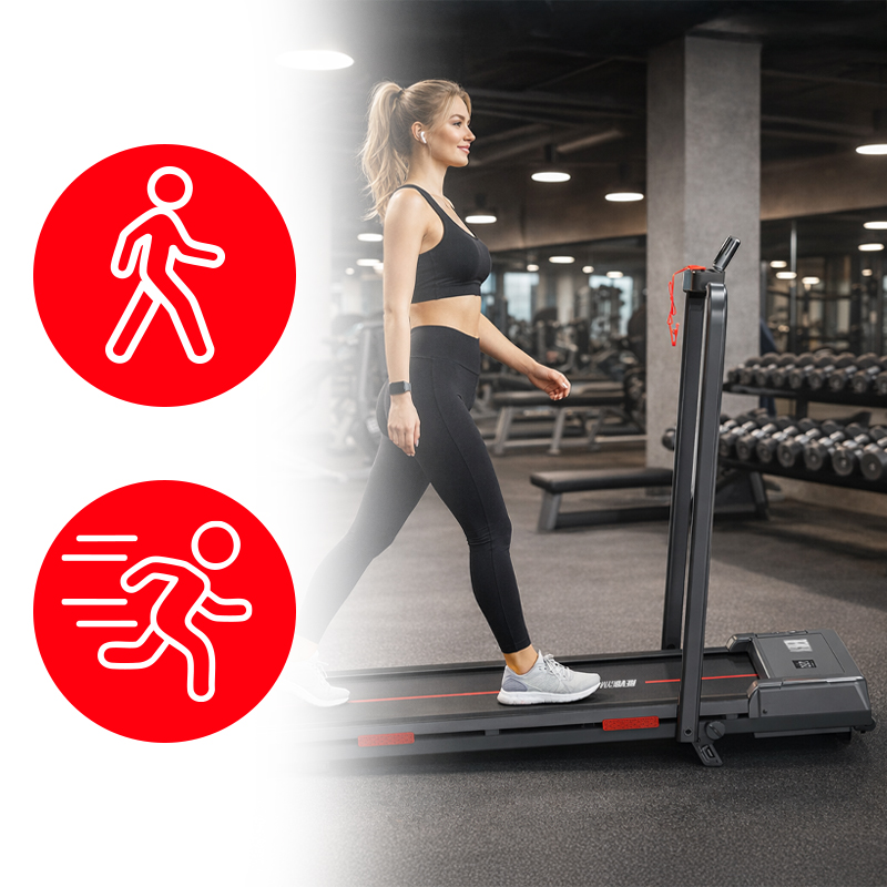 BIEŻNIA ELEKTRYCZNA TRENINGOWA DOMOWA RUN 1-12 KM/H 120 KG 230 V Z PILOTEM