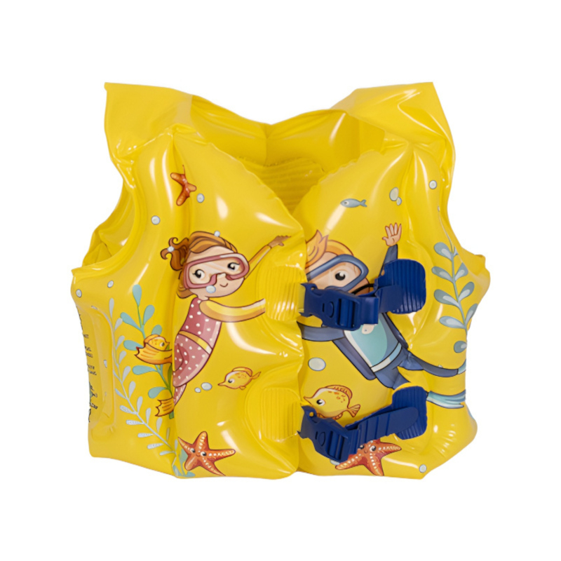 KAMIZELKA DMUCHANA DLA DZIECKA KAPOK DO PŁYWANIA 2-KOMROWA ŻÓŁTA COCO 43x35 COCO-YELLOW