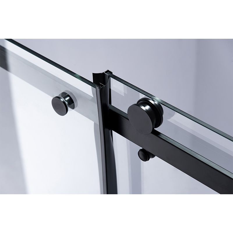 DRZWI PRYSZNICOWE SH03F CZARNE 135-140 CM 8 MM SH03F-BL-140