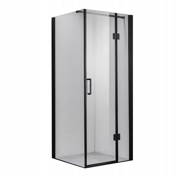 KABINA PRYSZNICOWA KWADRATOWA KZ1390A CZARNA 80x80 CM KZ1390A-BL-80