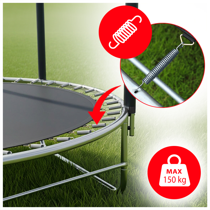 TRAMPOLINA OGRODOWA DLA DZIECI SKY 10FT WIELOKOLOROWA 305 CM