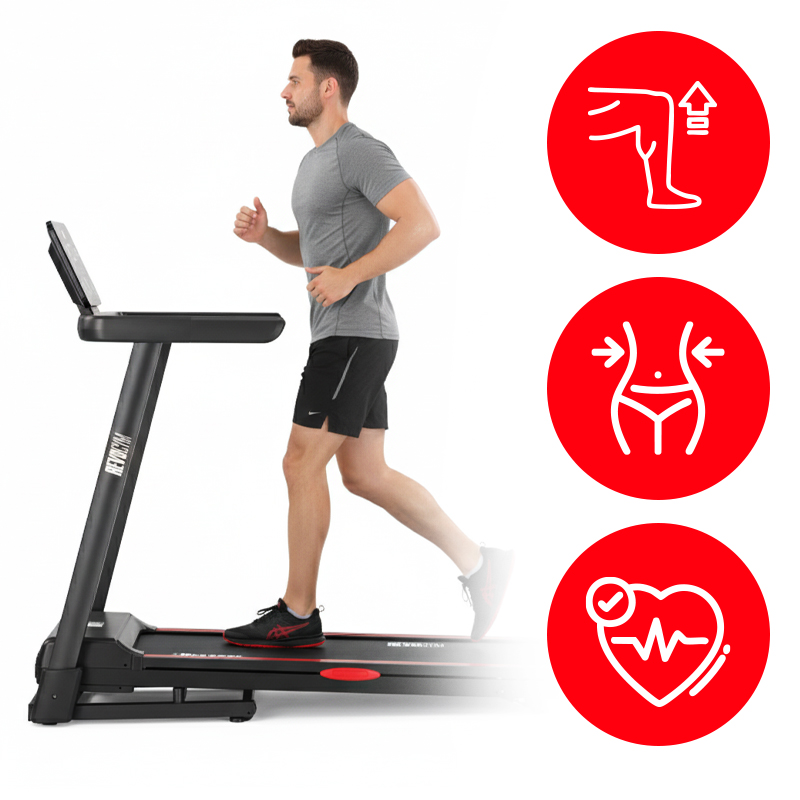 BIEŻNIA ELEKTRYCZNA TRENINGOWA DOMOWA RUN-1 1-16 KM/H 140 KG 230 V BLUETOOTH