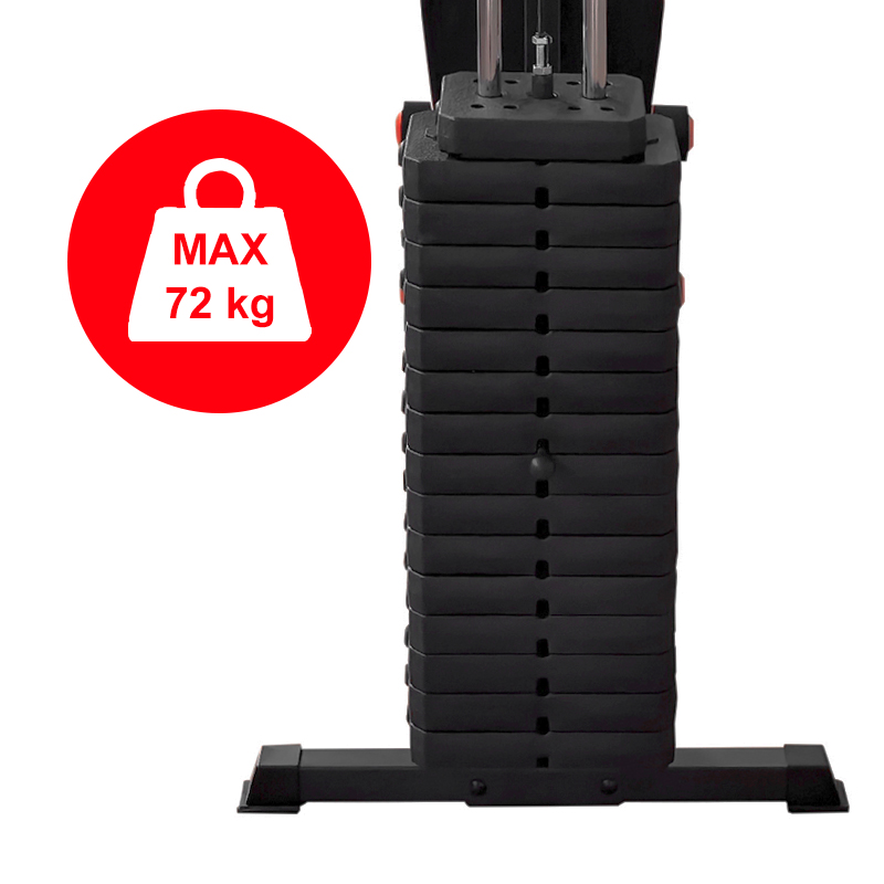 ATLAS DO ĆWICZEŃ WIELOSTANOWISKOWY TRENINGOWY SIŁOWNIA DOMOWA LS07 72KG